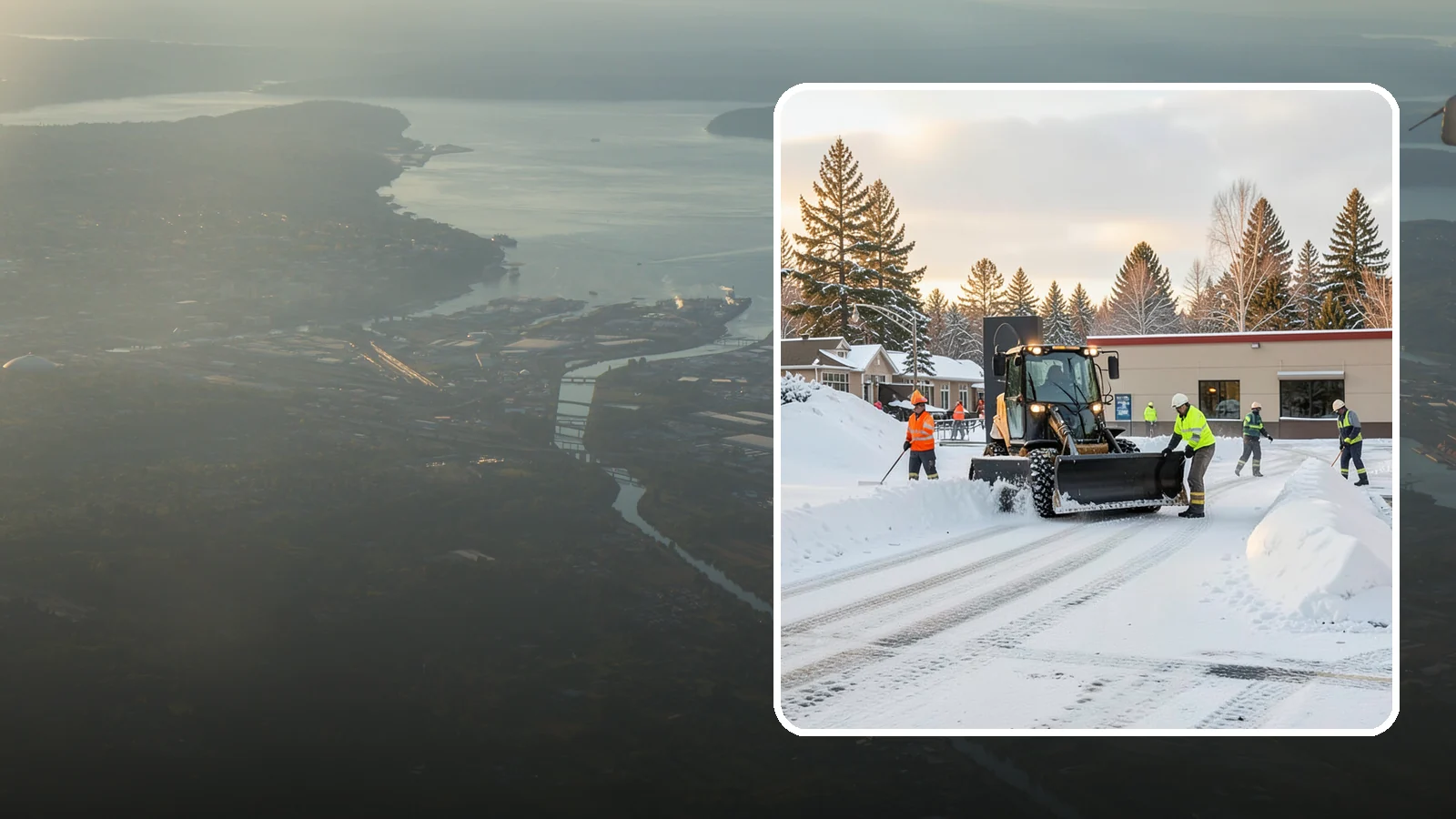 Restaurant Parking Lot Snow Removal in Fife, Pierce County, WA - We clear restaurant lots ahead of service so Western Washington diners can park and walk in safely during winter.