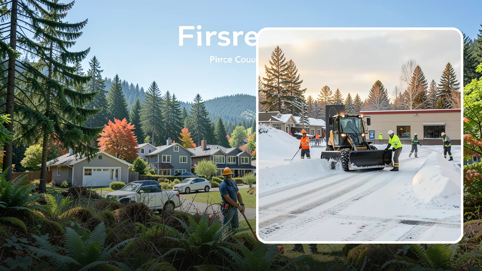 Restaurant Parking Lot Snow Removal in Fircrest, Pierce County, WA - We clear restaurant lots ahead of service so Western Washington diners can park and walk in safely during winter.