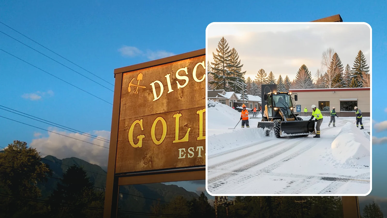 Restaurant Parking Lot Snow Removal in Gold Bar, Snohomish County, WA - We clear restaurant lots ahead of service so Western Washington diners can park and walk in safely during winter.