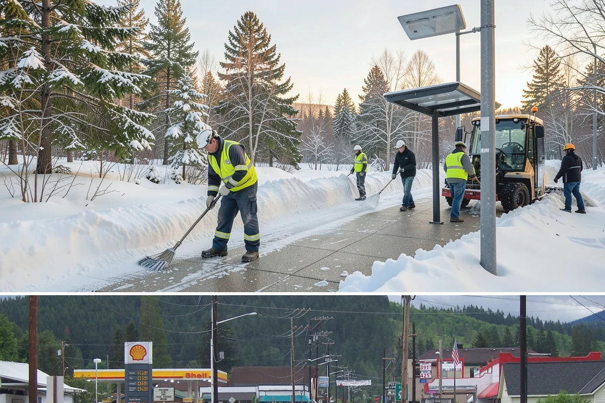 Restaurant Parking Lot Snow Removal in Granite Falls, Snohomish County, WA - Restaurant lots in Western Washington see the most winter demand from December through February, when after-dark freezes follow...
