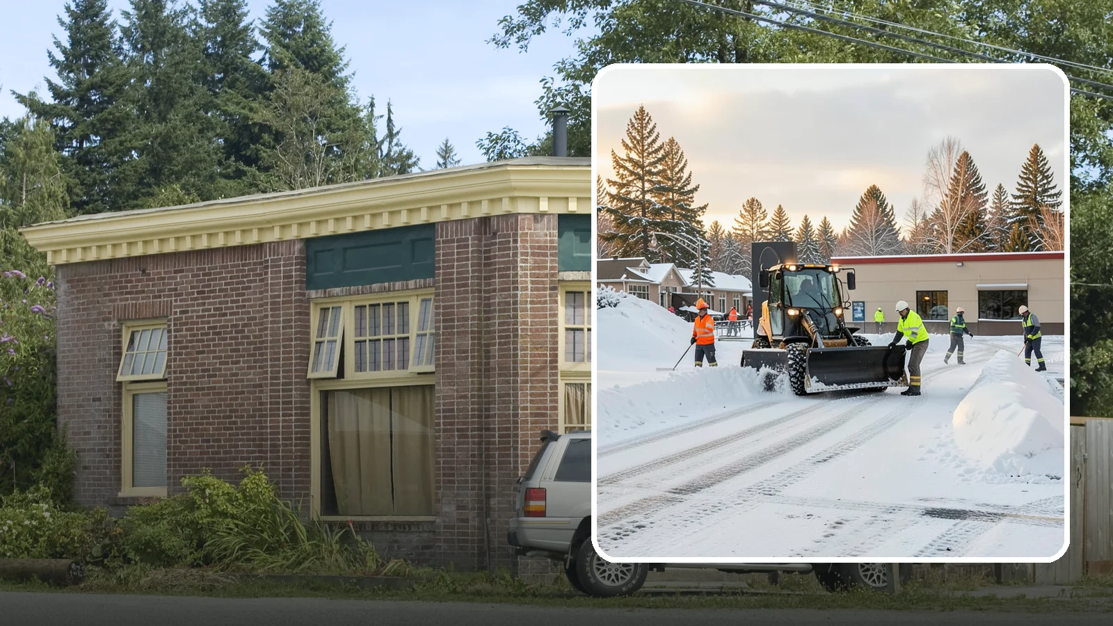 Restaurant Parking Lot Snow Removal in Hamilton, Skagit County, WA - We clear restaurant lots ahead of service so Western Washington diners can park and walk in safely during winter.