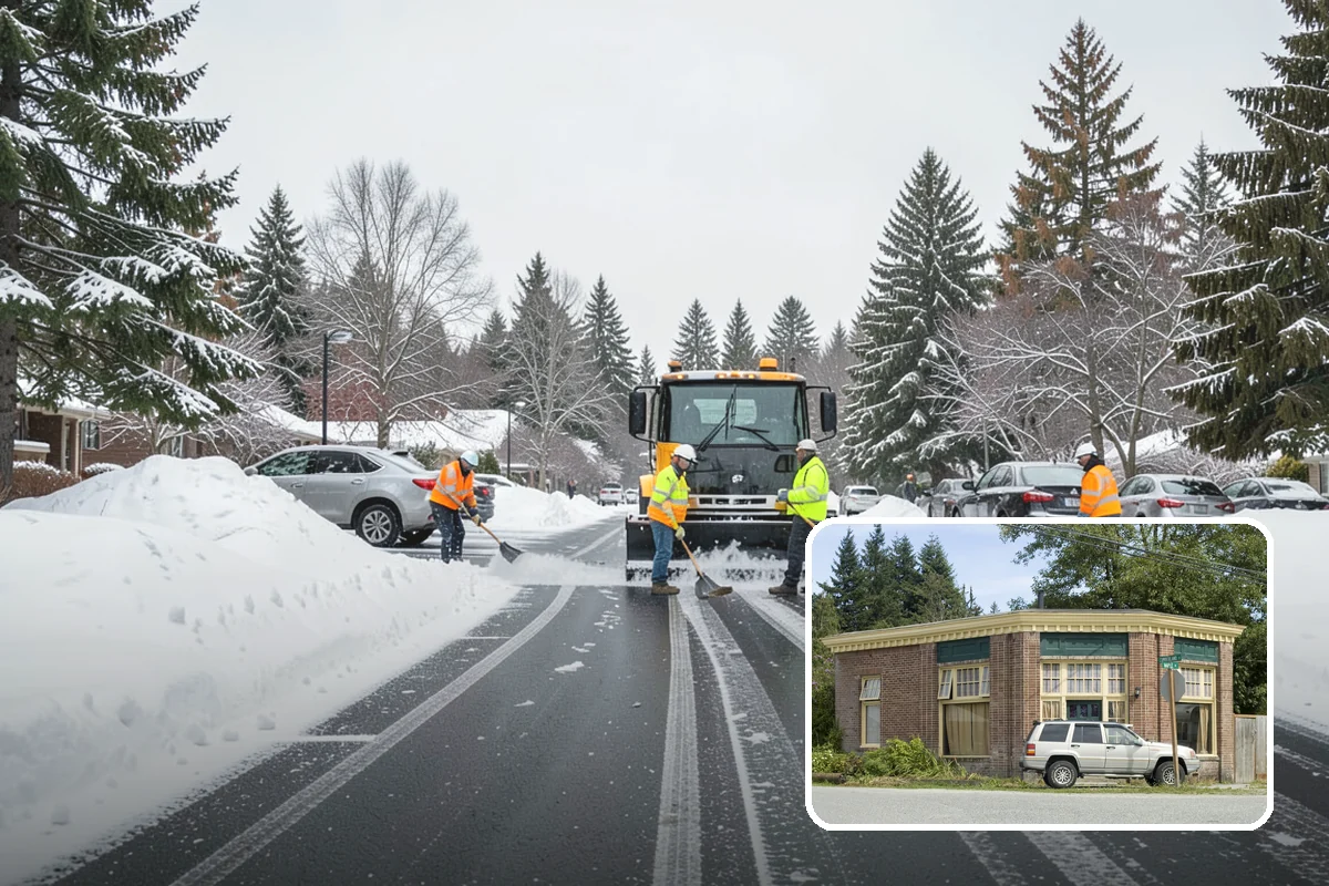 Restaurant Parking Lot Snow Removal in Hamilton, Skagit County, WA - Diners can park and reach the door without navigating ice