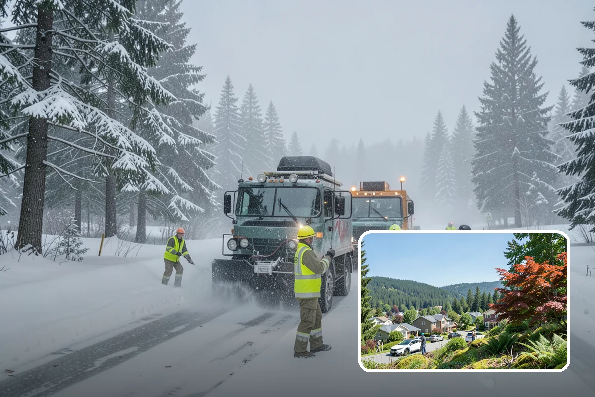 Restaurant Parking Lot Snow Removal in Index, Snohomish County, WA - Diners can park and reach the door without navigating ice