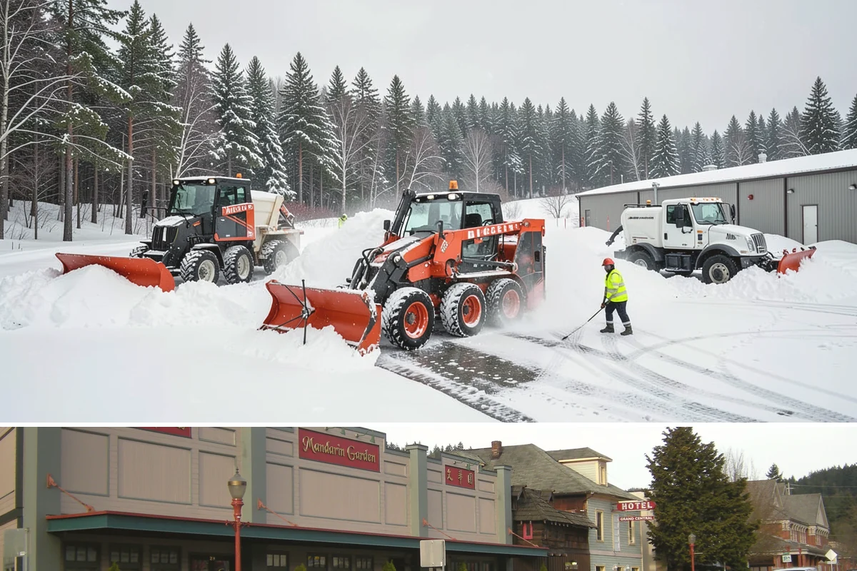 Restaurant Parking Lot Snow Removal in Issaquah, King County, WA - Restaurant lots in Western Washington see the most winter demand from December through February, when after-dark freezes follow...