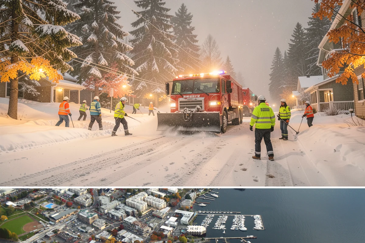 Restaurant Parking Lot Snow Removal in Kirkland, King County, WA - Restaurant lots in Western Washington see the most winter demand from December through February, when after-dark freezes follow...
