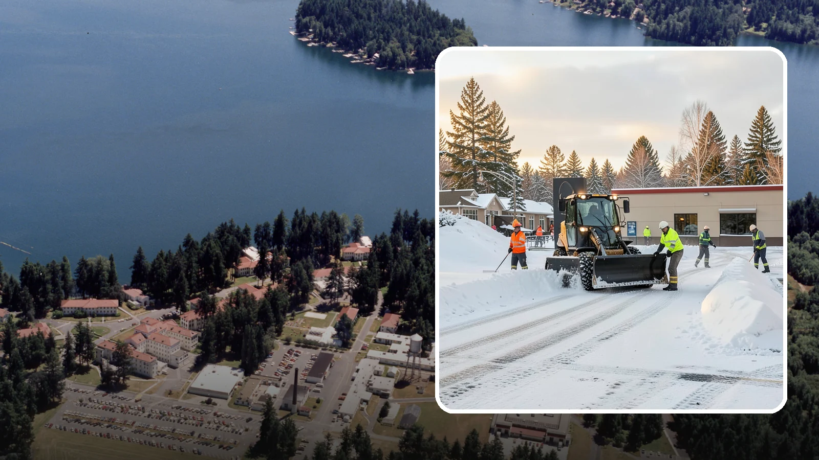 Restaurant Parking Lot Snow Removal in Lakewood, Pierce County, WA - We clear restaurant lots ahead of service so Western Washington diners can park and walk in safely during winter.