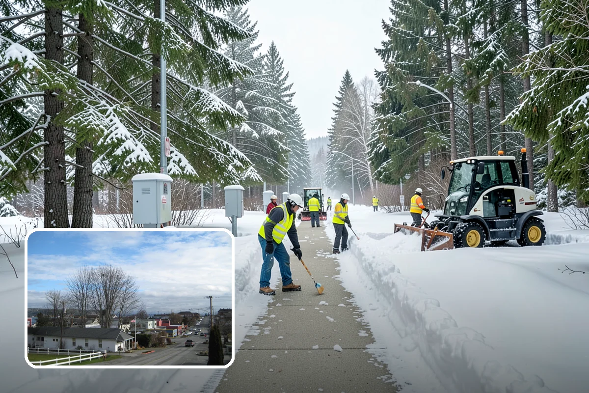 Restaurant Parking Lot Snow Removal in Langley, Island County, WA - Diners can park and reach the door without navigating ice