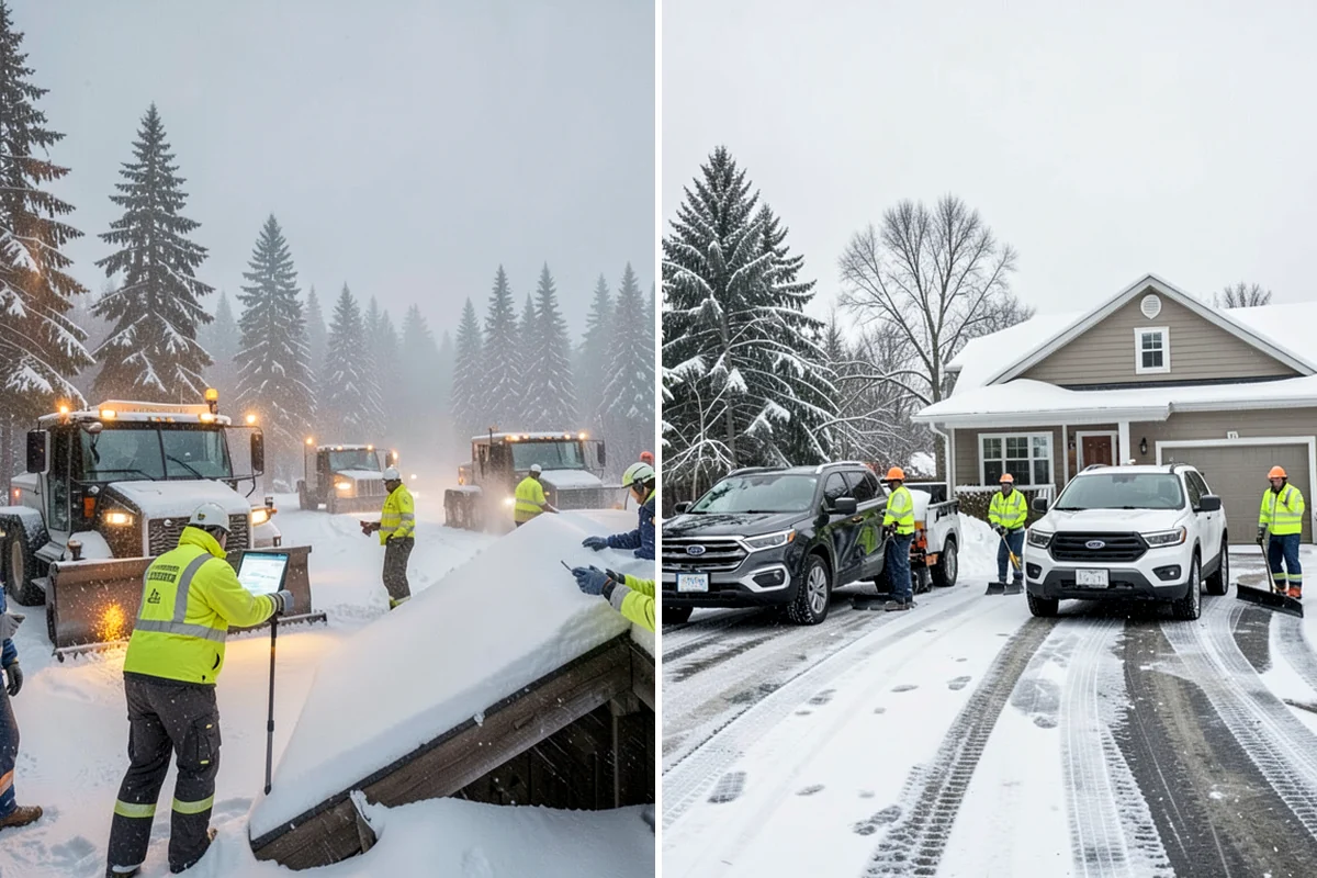 Restaurant Parking Lot Snow Removal in Lyman, Skagit County, WA - Confirm service hours and entrance layout with restaurant management