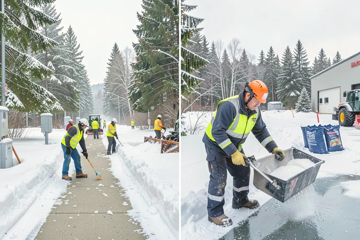 Restaurant Parking Lot Snow Removal in Lynnwood, Snohomish County, WA - Confirm service hours and entrance layout with restaurant management