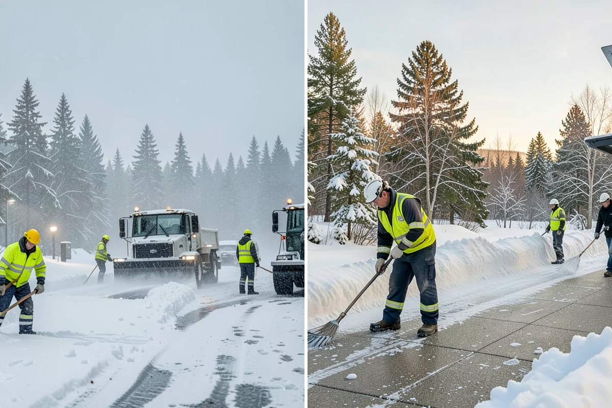 Restaurant Parking Lot Snow Removal in Maple Valley, King County, WA - Confirm service hours and entrance layout with restaurant management