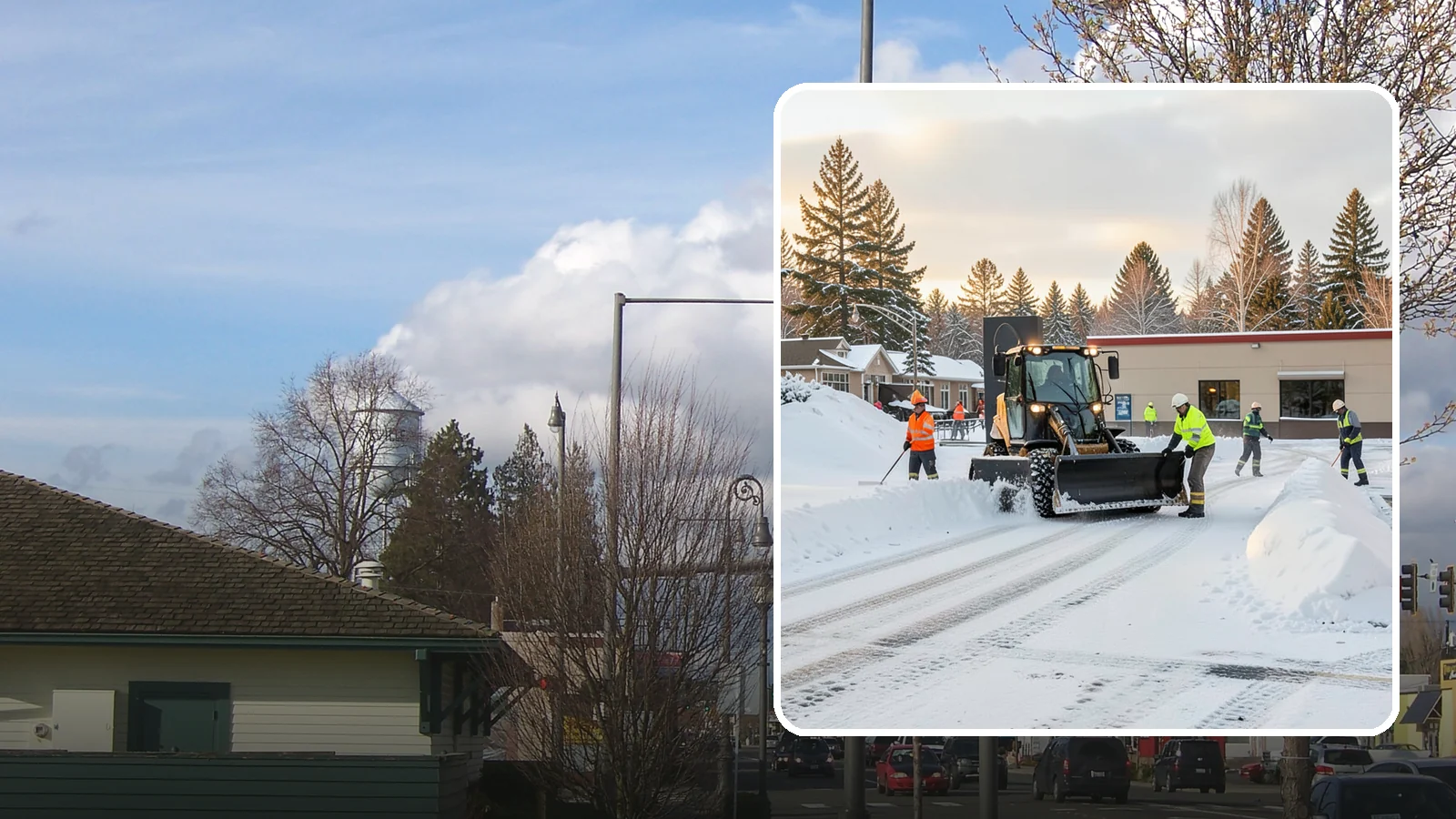 Restaurant Parking Lot Snow Removal in Marysville, Snohomish County, WA - We clear restaurant lots ahead of service so Western Washington diners can park and walk in safely during winter.