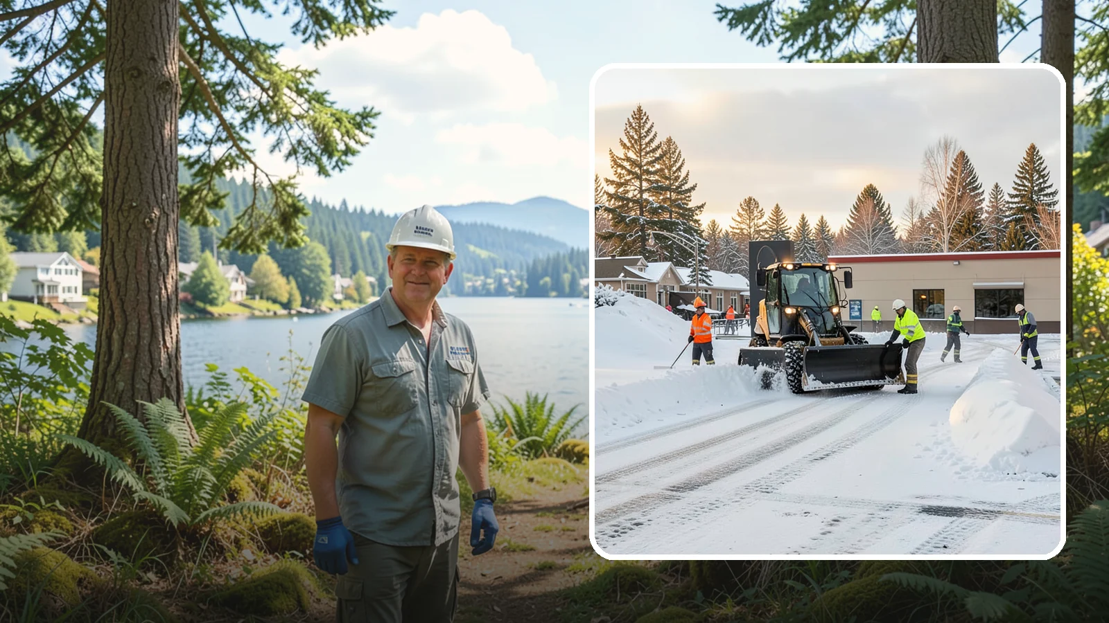 Restaurant Parking Lot Snow Removal in Milton, King County, WA - We clear restaurant lots ahead of service so Western Washington diners can park and walk in safely during winter.