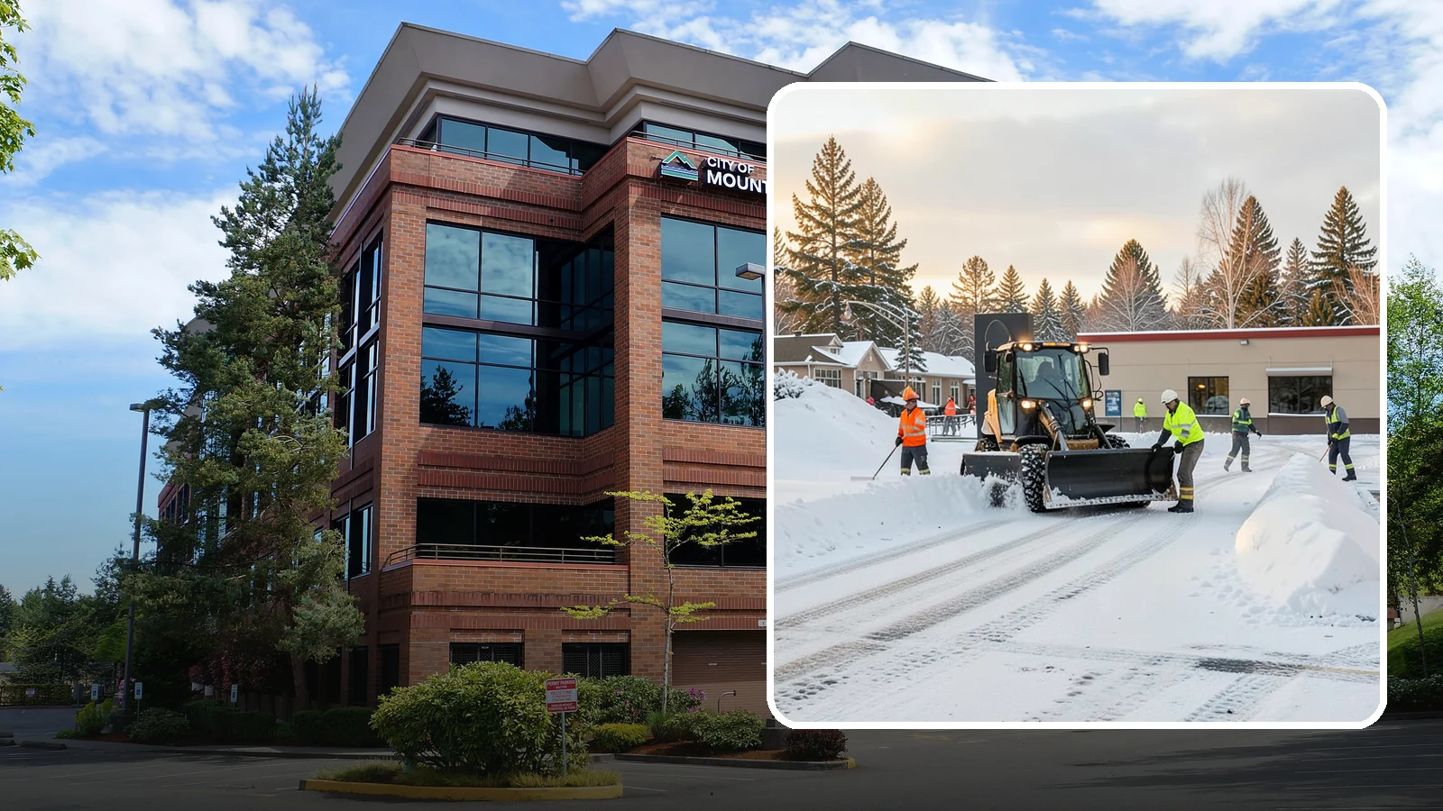 Restaurant Parking Lot Snow Removal in Mountlake Terrace, Snohomish County, WA - We clear restaurant lots ahead of service so Western Washington diners can park and walk in safely during winter.