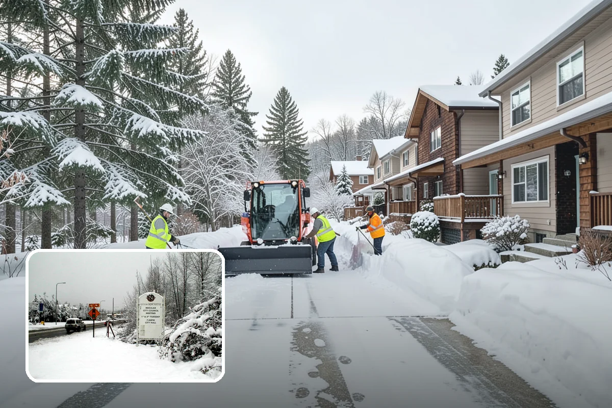 Restaurant Parking Lot Snow Removal in Newcastle, King County, WA - Diners can park and reach the door without navigating ice