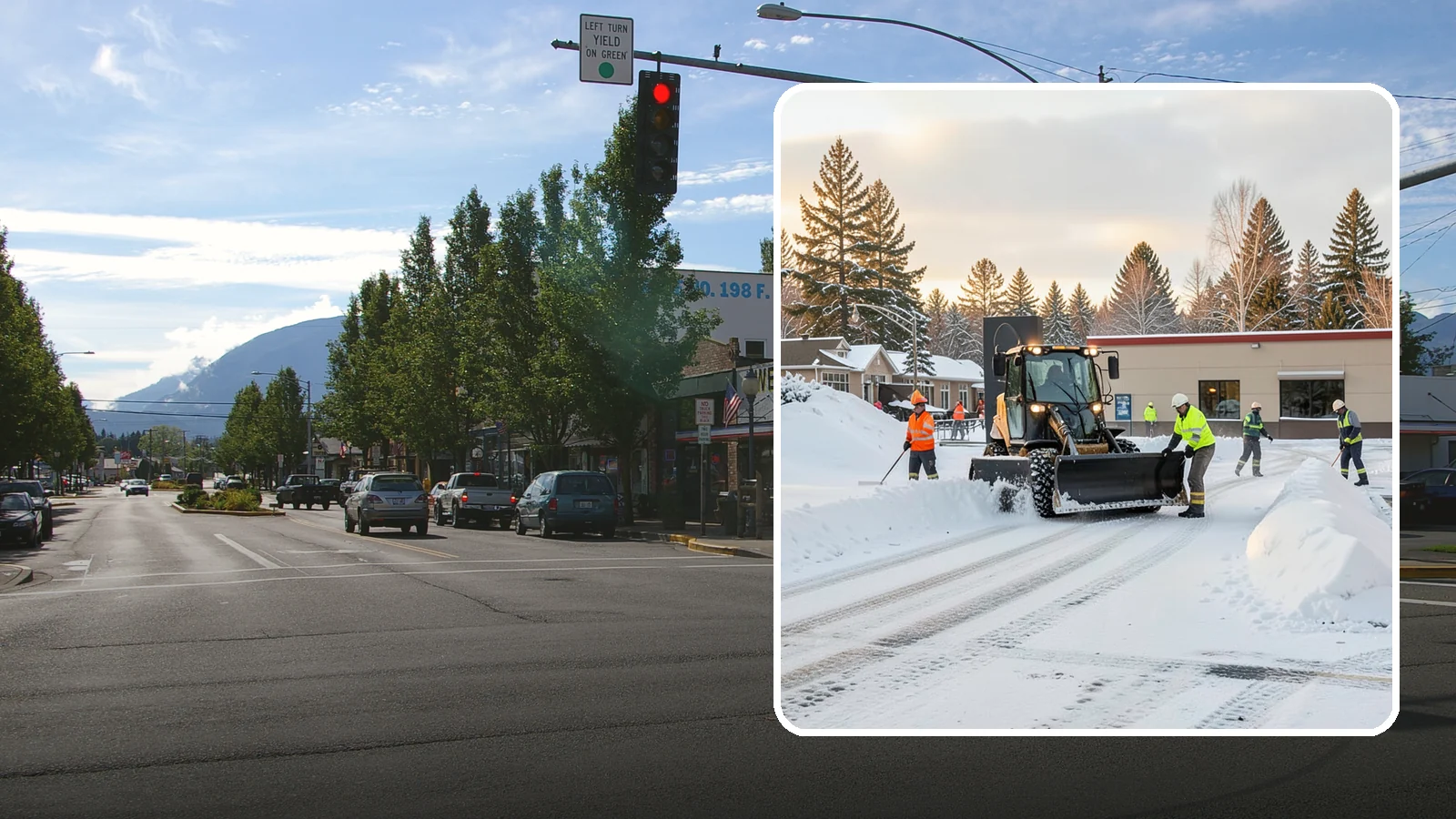 Restaurant Parking Lot Snow Removal in North Bend, King County, WA - We clear restaurant lots ahead of service so Western Washington diners can park and walk in safely during winter.