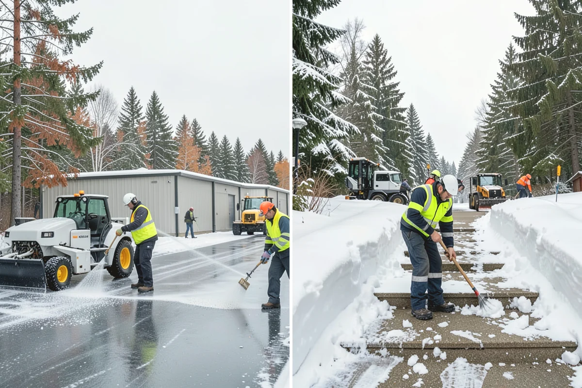 Restaurant Parking Lot Snow Removal in Oak Harbor, Island County, WA - Confirm service hours and entrance layout with restaurant management