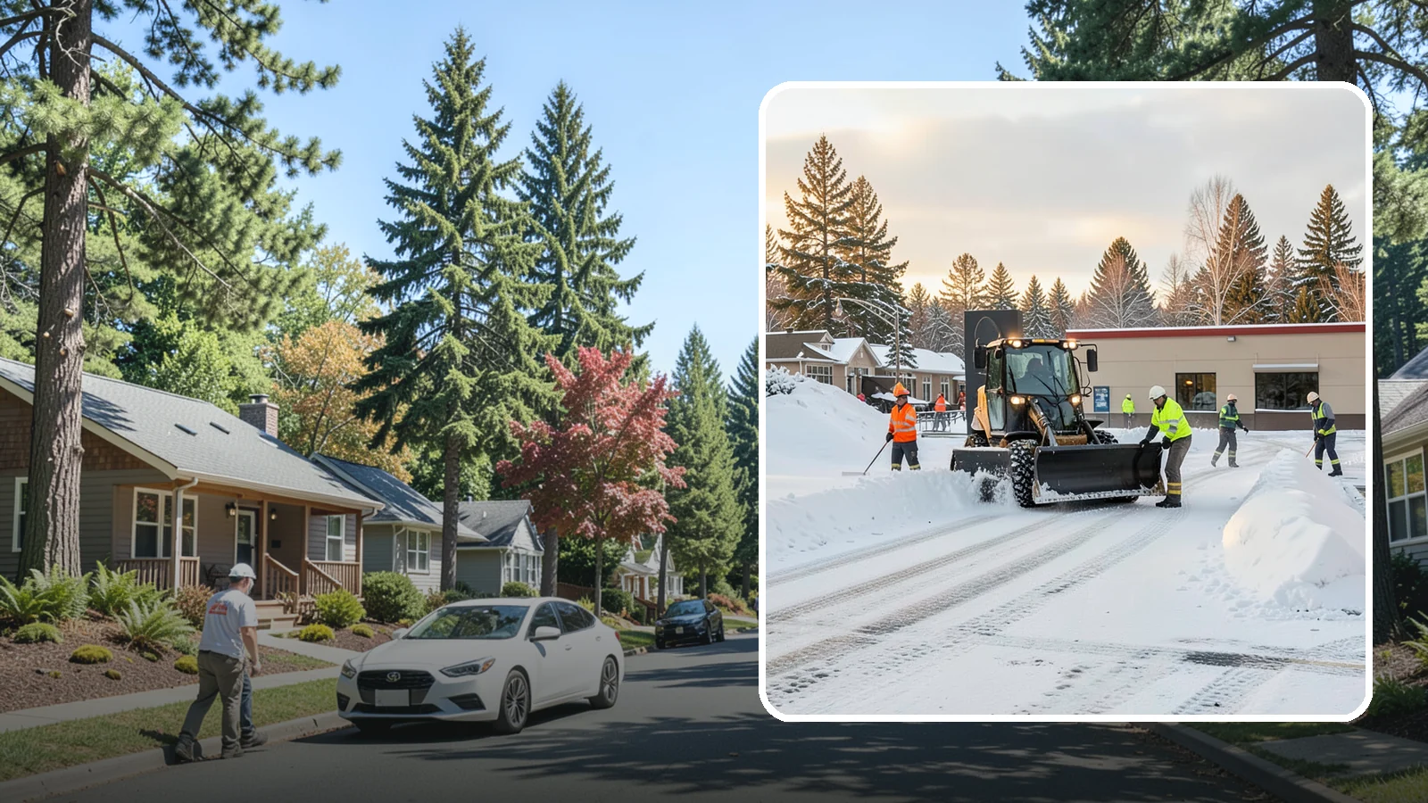 Restaurant Parking Lot Snow Removal in Orting, Pierce County, WA - We clear restaurant lots ahead of service so Western Washington diners can park and walk in safely during winter.