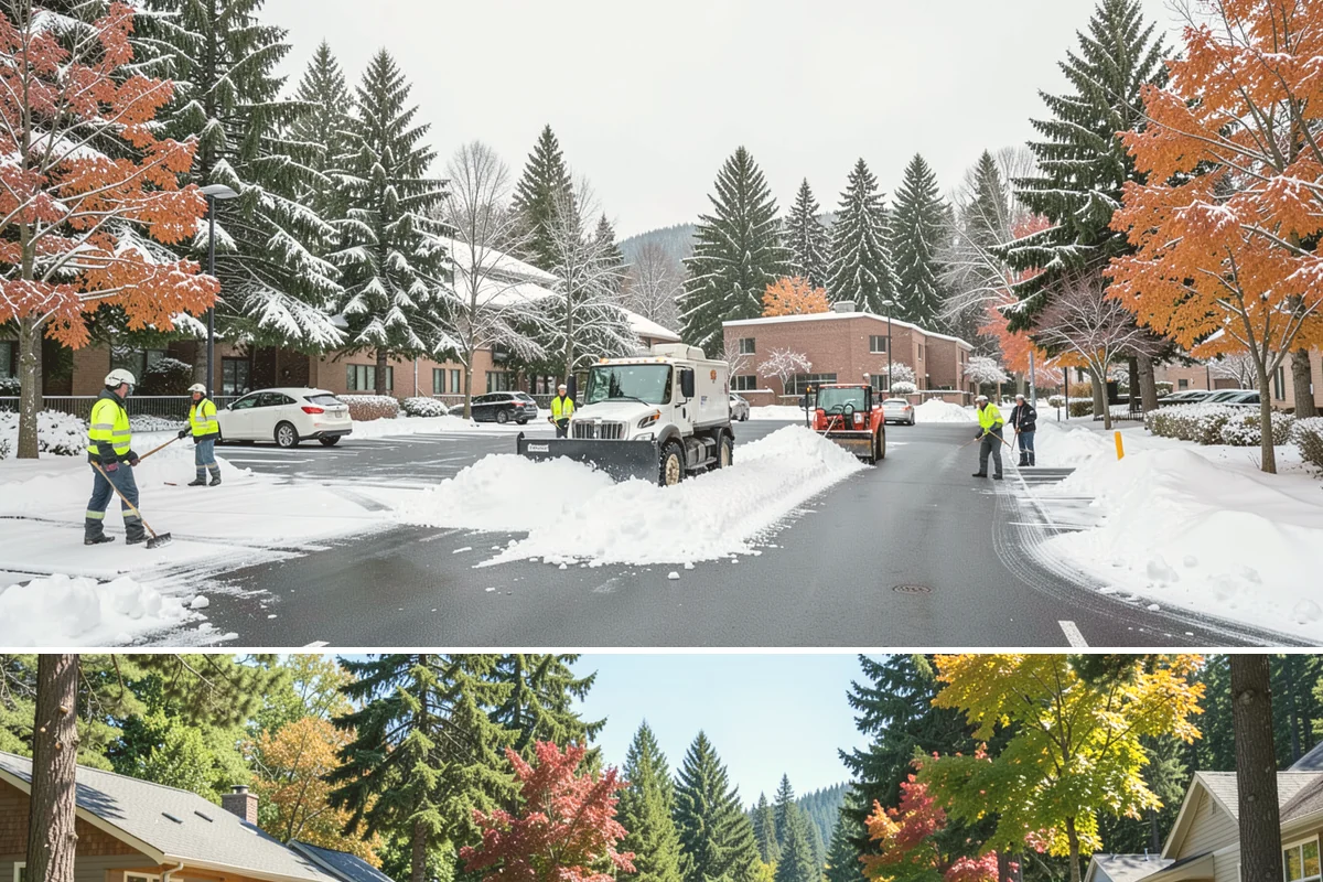Restaurant Parking Lot Snow Removal in Orting, Pierce County, WA - Restaurant lots in Western Washington see the most winter demand from December through February, when after-dark freezes follow...