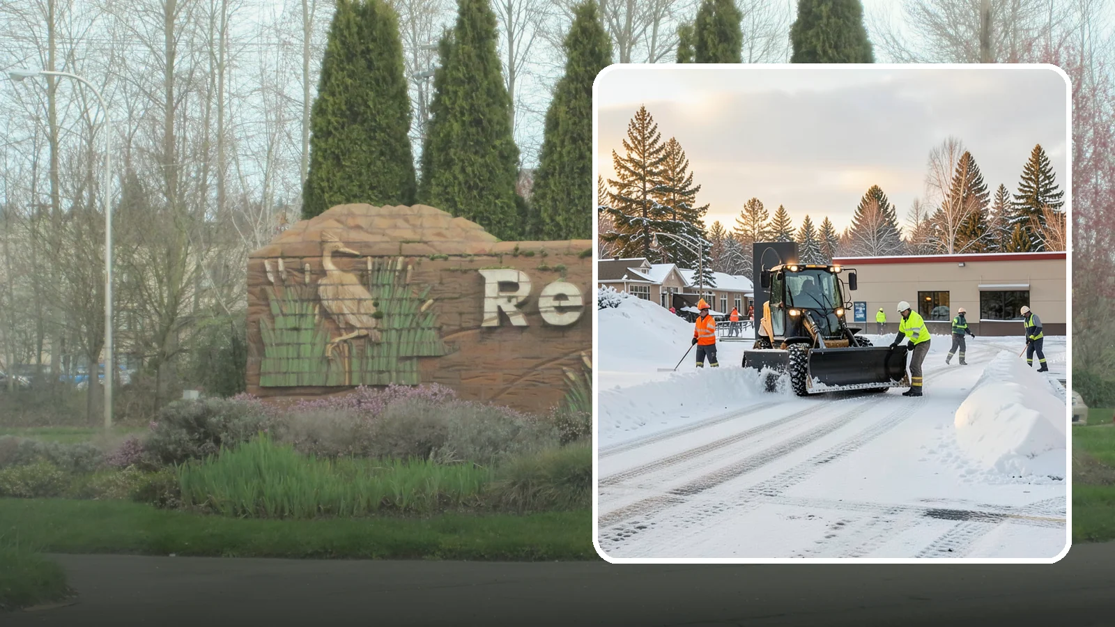 Restaurant Parking Lot Snow Removal in Renton, King County, WA - We clear restaurant lots ahead of service so Western Washington diners can park and walk in safely during winter.