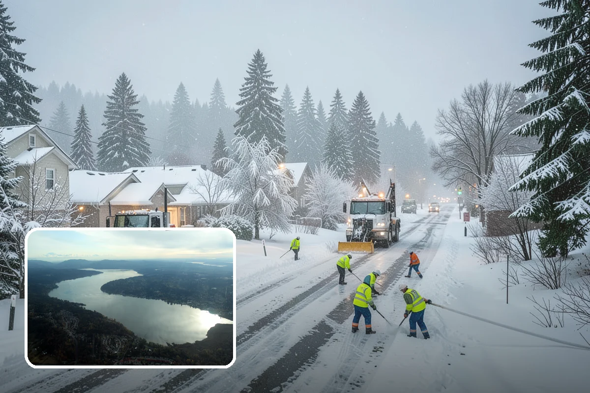 Restaurant Parking Lot Snow Removal in Sammamish, King County, WA - Diners can park and reach the door without navigating ice