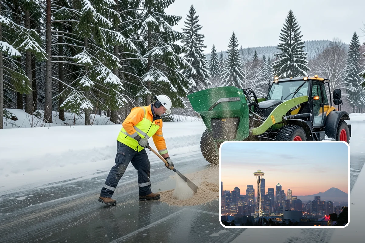 Restaurant Parking Lot Snow Removal in Seattle, King County, WA - Diners can park and reach the door without navigating ice