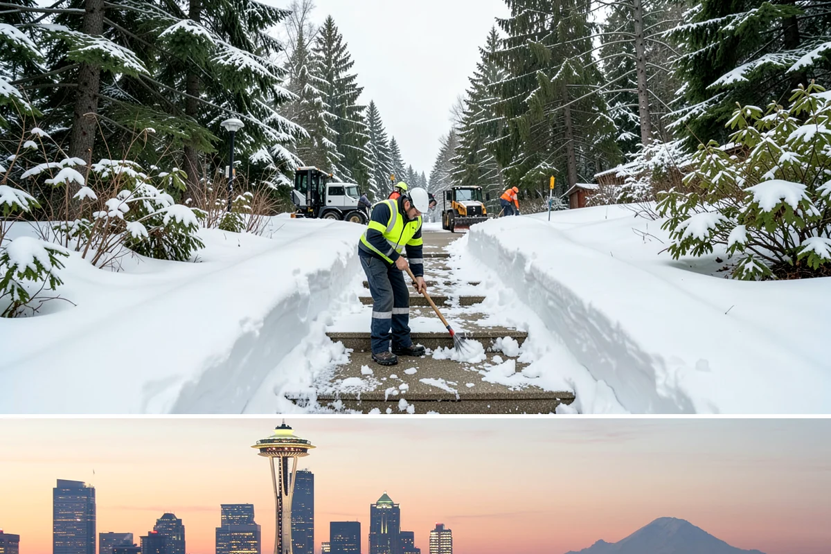 Restaurant Parking Lot Snow Removal in Seattle, King County, WA - Restaurant lots in Western Washington see the most winter demand from December through February, when after-dark freezes follow...