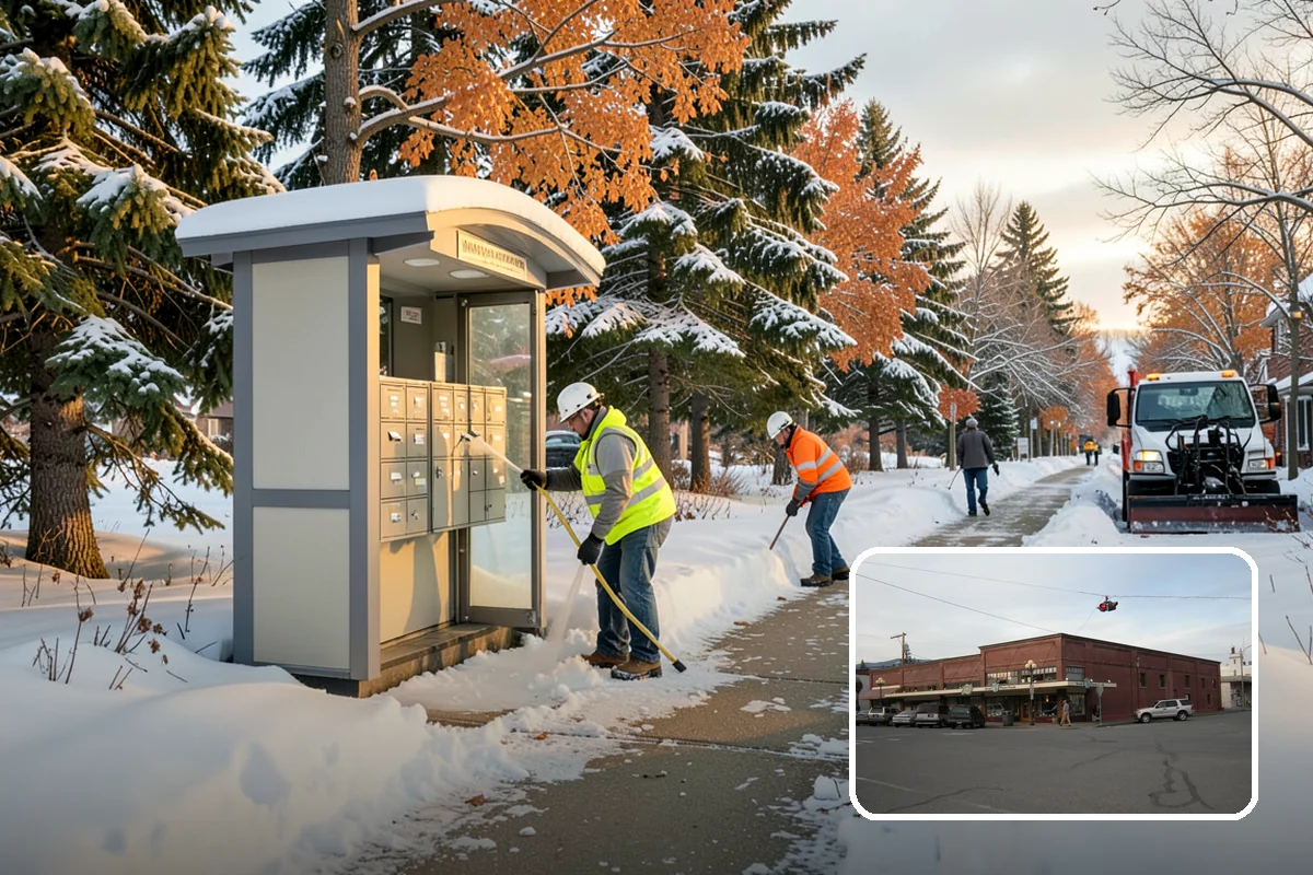 Restaurant Parking Lot Snow Removal in Sedro-Woolley, Skagit County, WA - Diners can park and reach the door without navigating ice