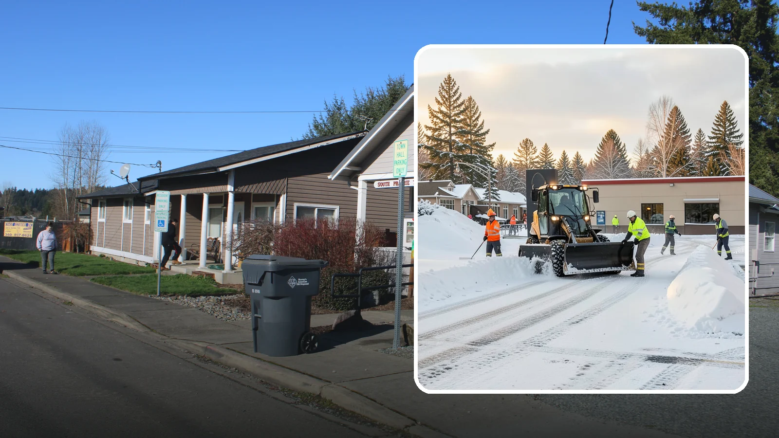 Restaurant Parking Lot Snow Removal in South Prairie, Pierce County, WA - We clear restaurant lots ahead of service so Western Washington diners can park and walk in safely during winter.