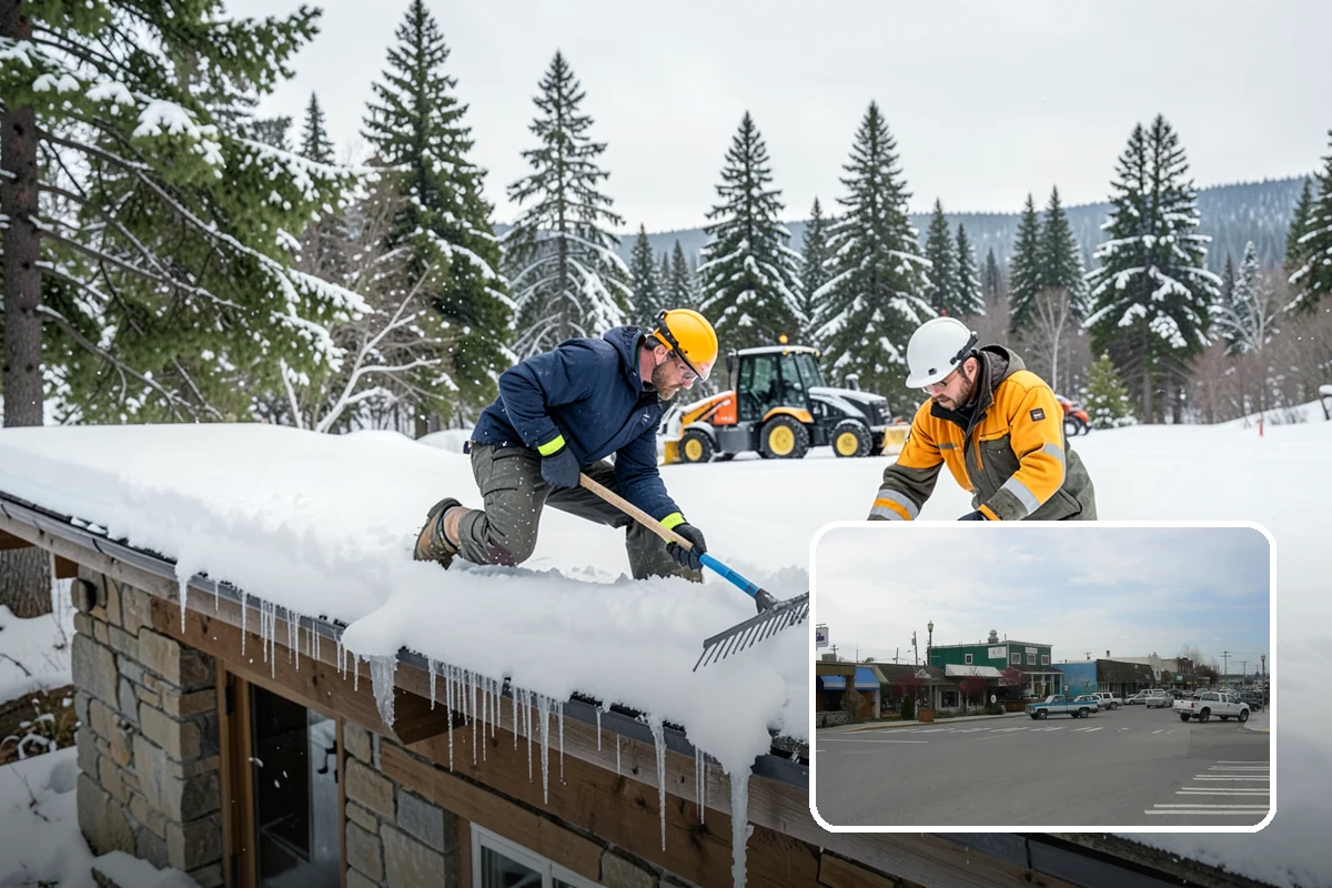 Restaurant Parking Lot Snow Removal in Stanwood, Snohomish County, WA - Diners can park and reach the door without navigating ice