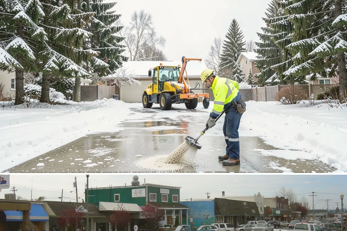 Restaurant Parking Lot Snow Removal in Stanwood, Snohomish County, WA - Restaurant lots in Western Washington see the most winter demand from December through February, when after-dark freezes follow...