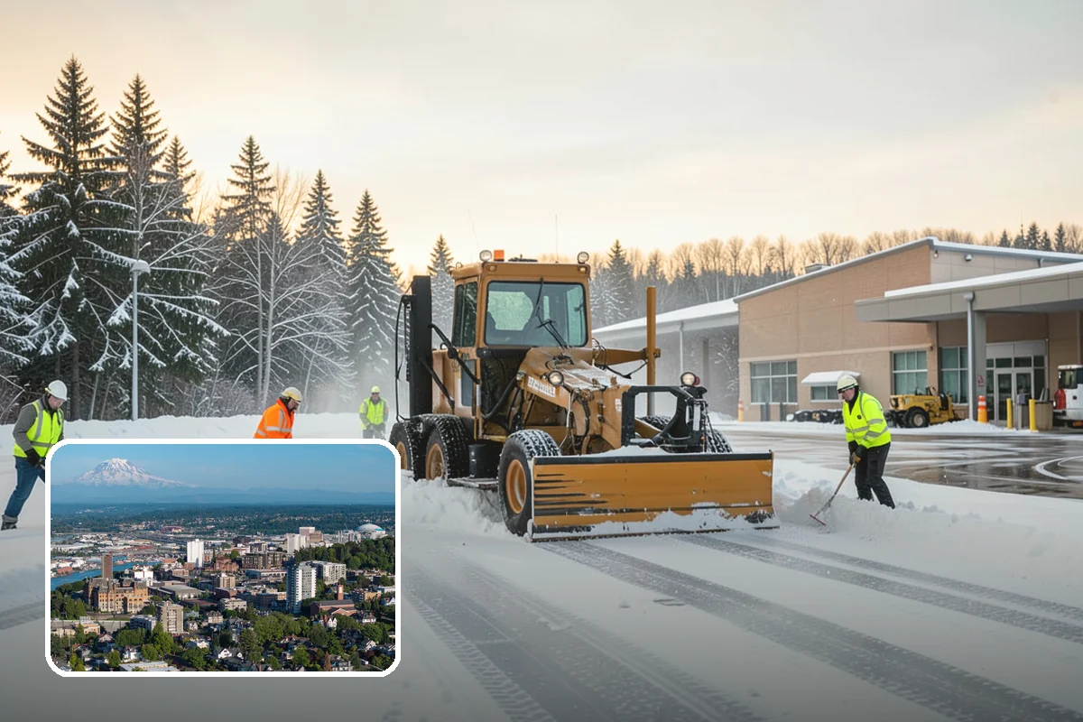 Restaurant Parking Lot Snow Removal in Tacoma, Pierce County, WA - Diners can park and reach the door without navigating ice