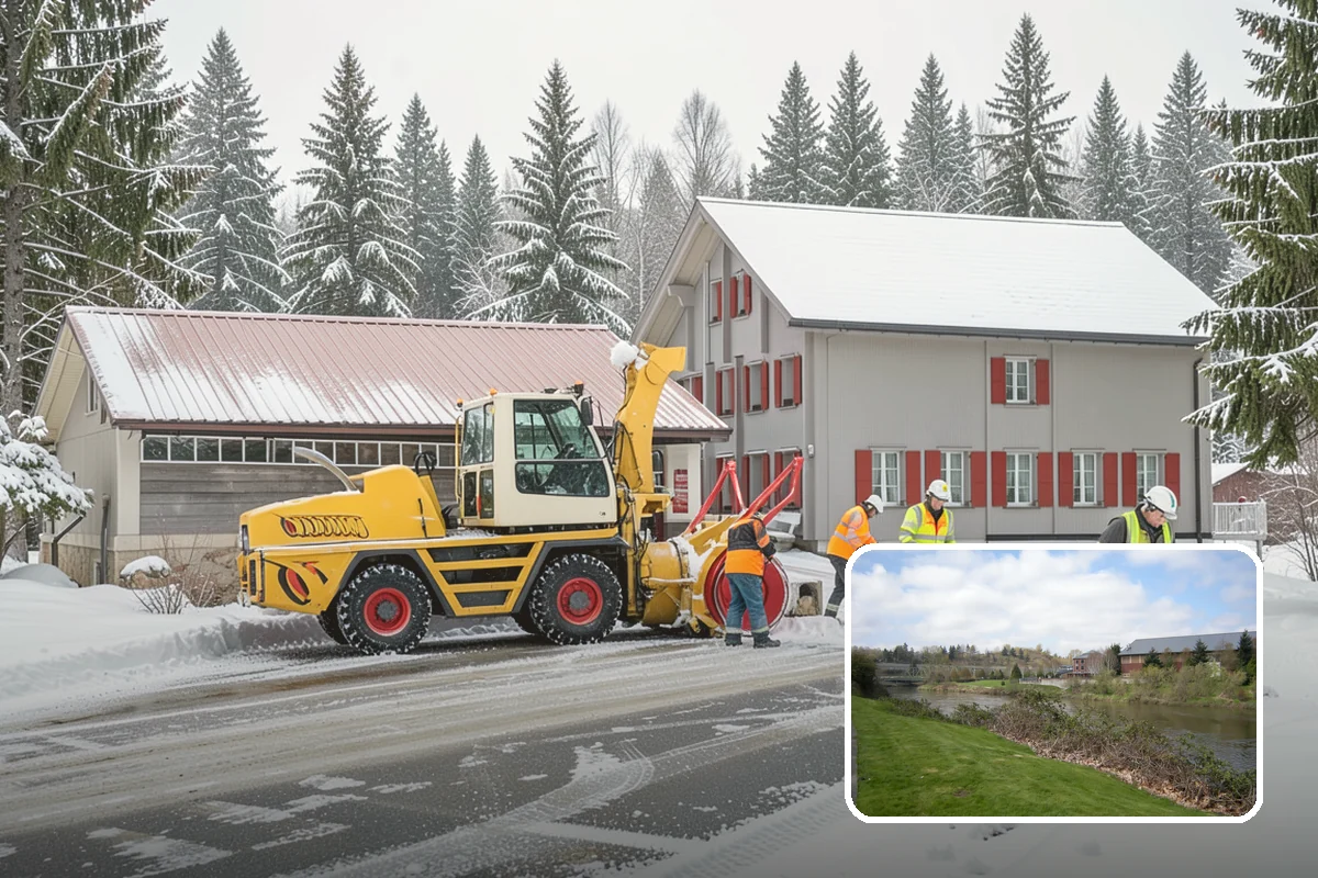 Restaurant Parking Lot Snow Removal in Tukwila, King County, WA - Diners can park and reach the door without navigating ice
