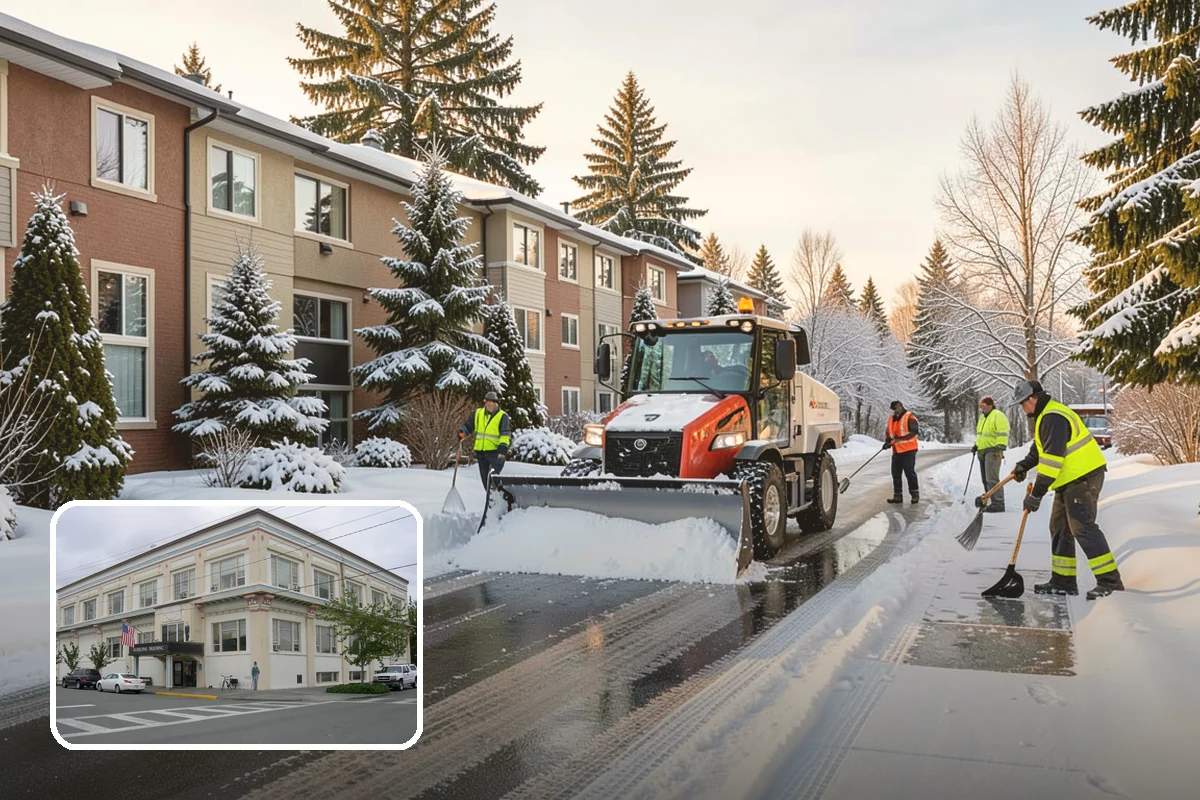 Restaurant Sidewalk Clearing in Anacortes, Skagit County, WA - Entry and waiting areas kept safe through dinner service