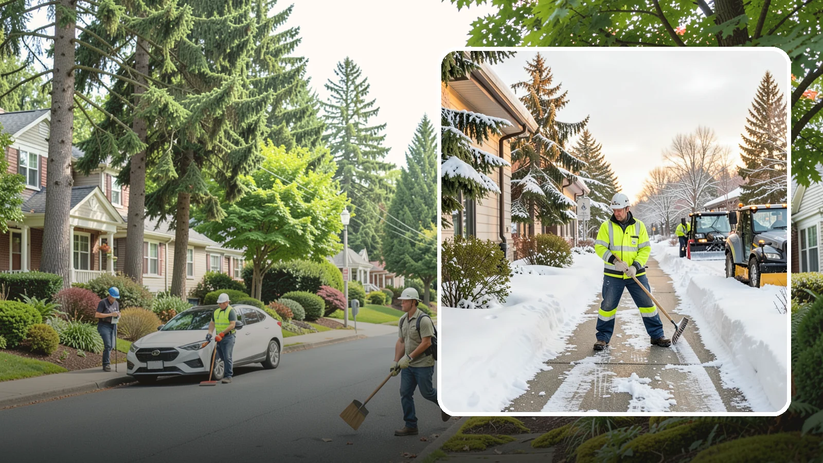 Restaurant Sidewalk Clearing in Beaux Arts Village, King County, WA - Patron-entrance sidewalk clearing for Western Washington restaurants, keeping entry walks and waiting areas safe through lunch...