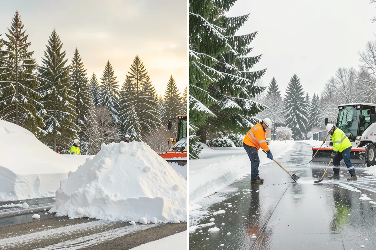 Restaurant Sidewalk Clearing in Bothell, King County, WA - Clear the entrance and waiting area before service opens