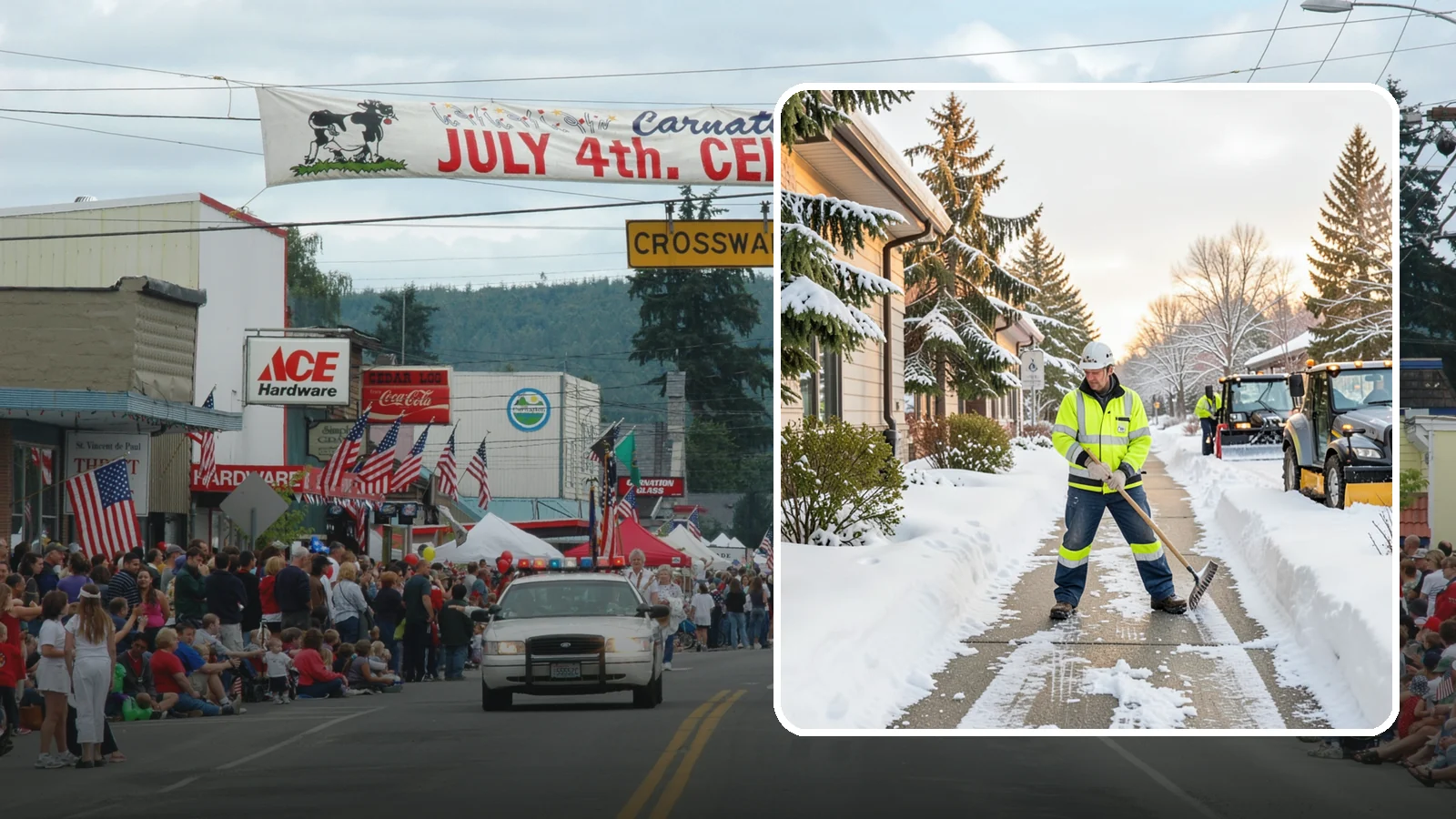 Restaurant Sidewalk Clearing in Carnation, King County, WA - Patron-entrance sidewalk clearing for Western Washington restaurants, keeping entry walks and waiting areas safe through lunch...