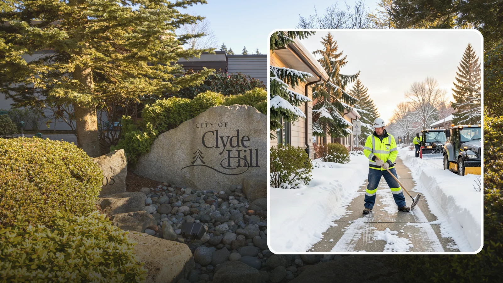Restaurant Sidewalk Clearing in Clyde Hill, King County, WA - Patron-entrance sidewalk clearing for Western Washington restaurants, keeping entry walks and waiting areas safe through lunch...