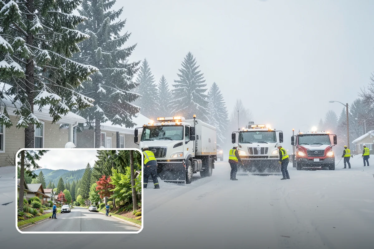 Restaurant Sidewalk Clearing in Darrington, Snohomish County, WA - Entry and waiting areas kept safe through dinner service