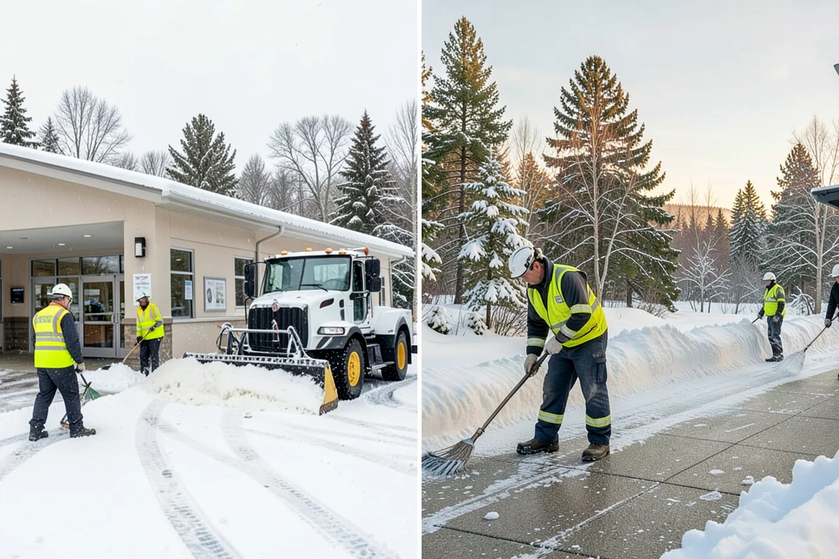 Restaurant Sidewalk Clearing in DuPont, Pierce County, WA - Clear the entrance and waiting area before service opens