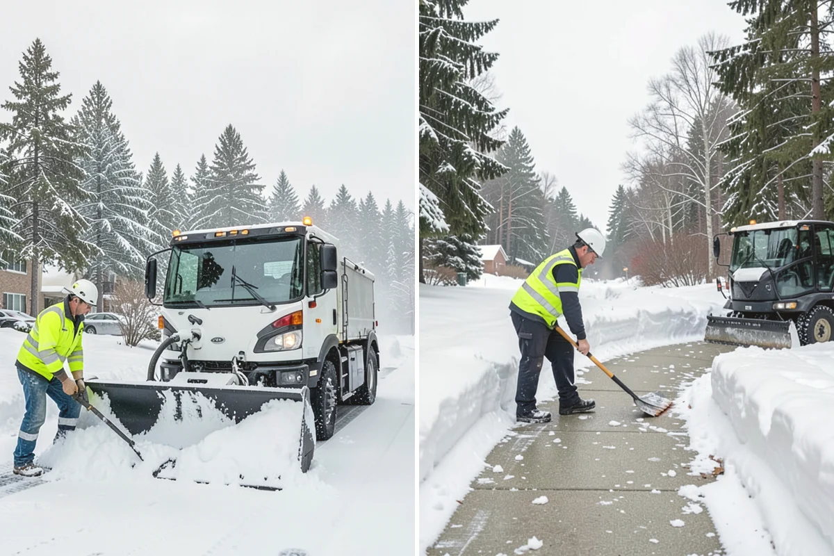 Restaurant Sidewalk Clearing in Duvall, King County, WA - Clear the entrance and waiting area before service opens