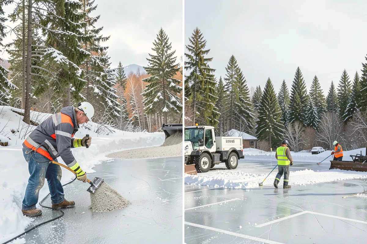 Restaurant Sidewalk Clearing in Eatonville, Pierce County, WA - Clear the entrance and waiting area before service opens