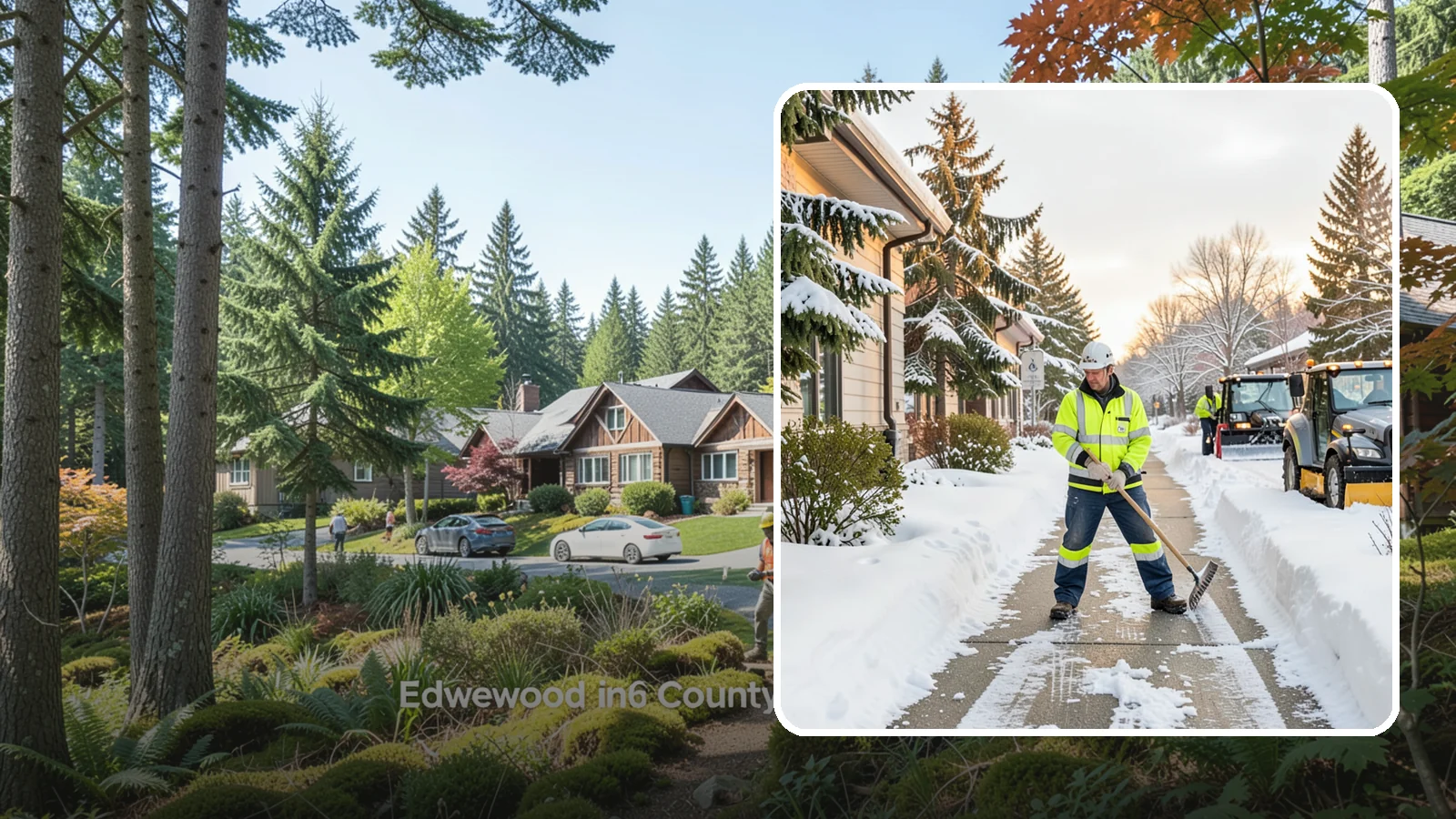 Restaurant Sidewalk Clearing in Edgewood, Pierce County, WA - Patron-entrance sidewalk clearing for Western Washington restaurants, keeping entry walks and waiting areas safe through lunch...