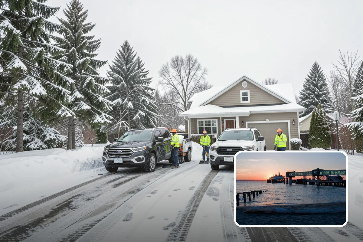 Restaurant Sidewalk Clearing in Edmonds, Snohomish County, WA - Entry and waiting areas kept safe through dinner service
