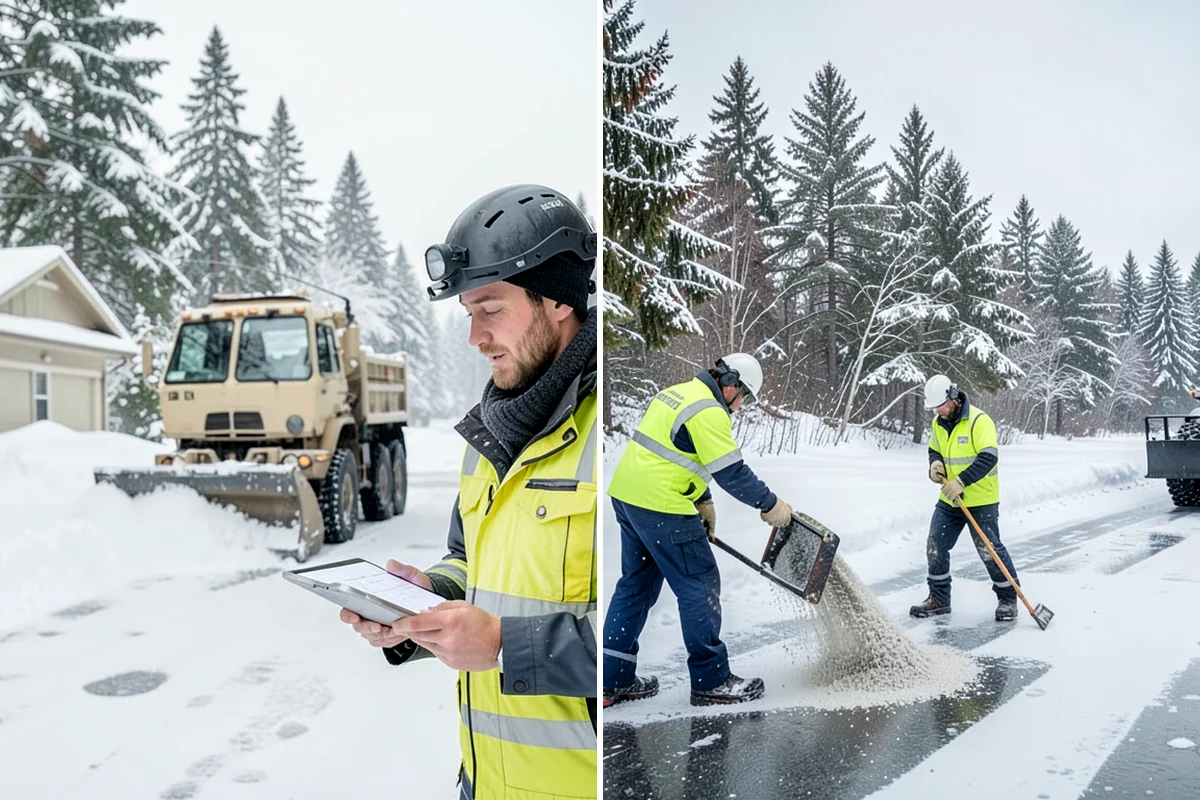 Restaurant Sidewalk Clearing in Enumclaw, King County, WA - Clear the entrance and waiting area before service opens