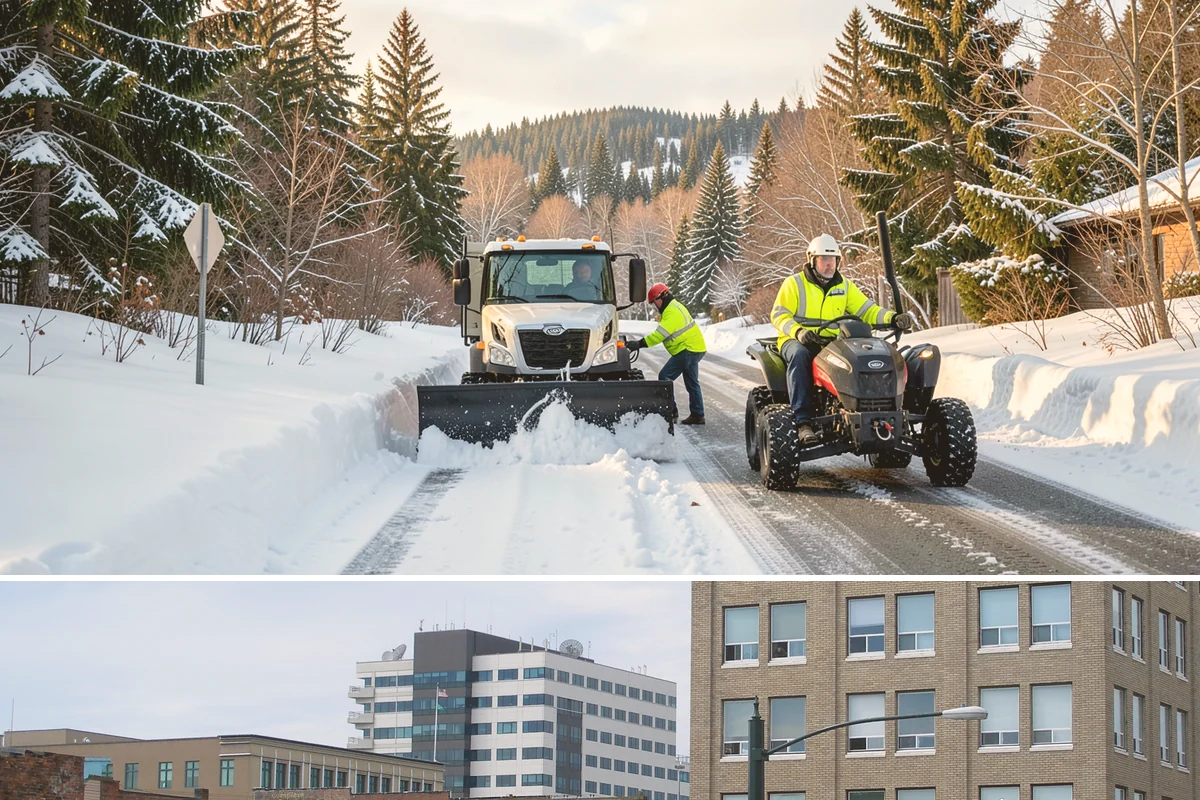 Restaurant Sidewalk Clearing in Everett, Snohomish County, WA - Restaurant sidewalk risk peaks from late November through February during evening service, when afternoon melt refreezes at the...