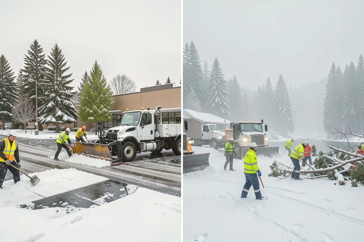 Restaurant Sidewalk Clearing in Fife, Pierce County, WA - Clear the entrance and waiting area before service opens