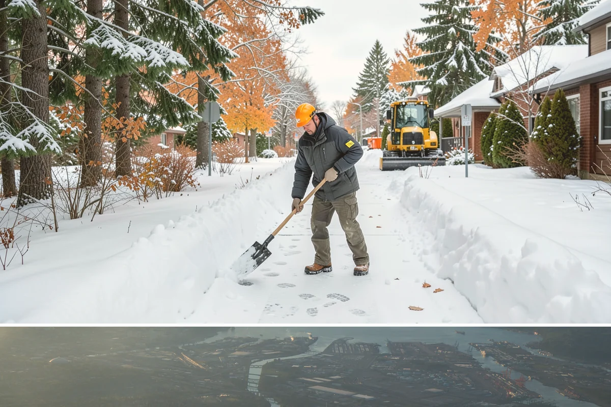 Restaurant Sidewalk Clearing in Fife, Pierce County, WA - Restaurant sidewalk risk peaks from late November through February during evening service, when afternoon melt refreezes at the...
