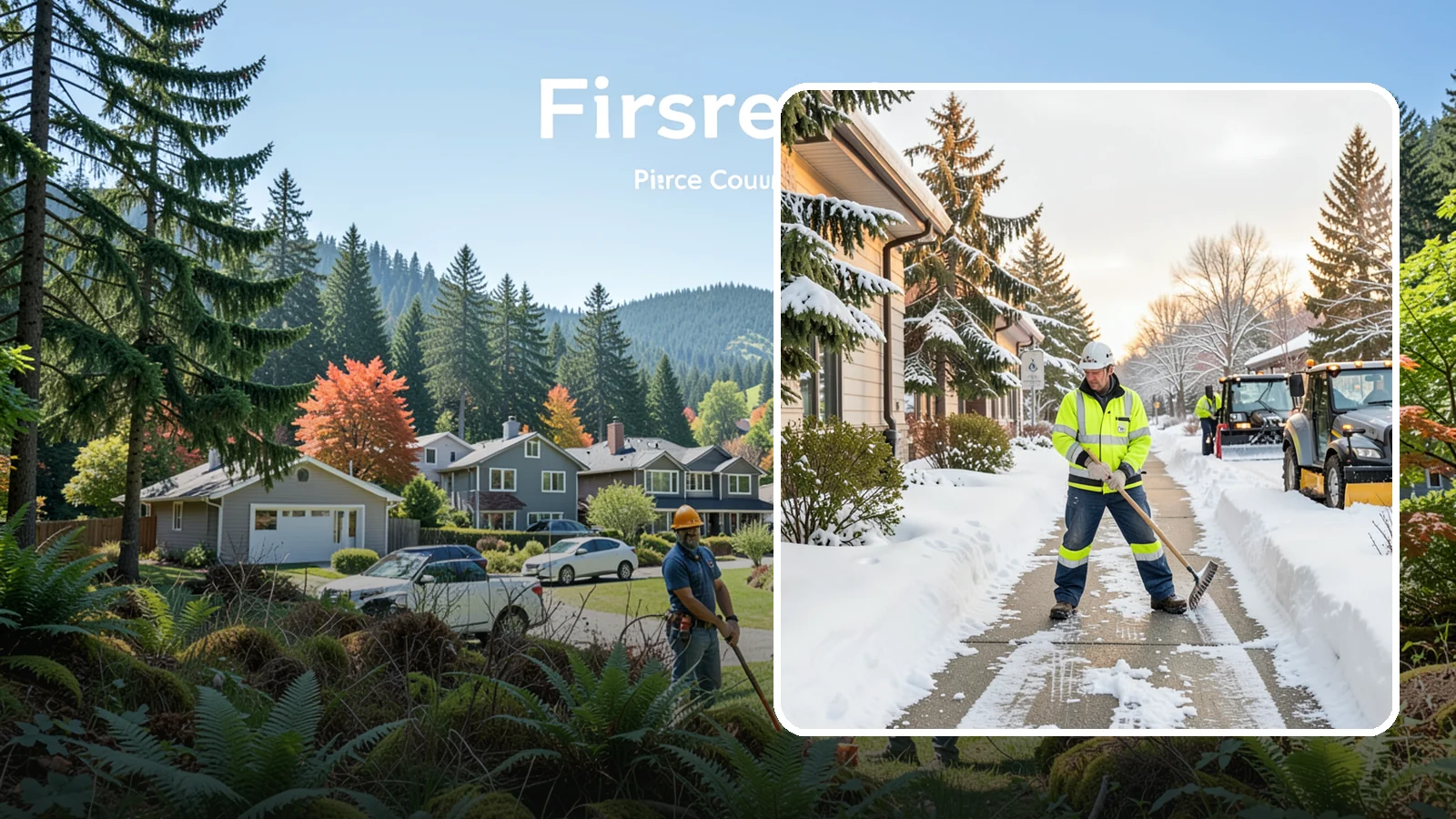 Restaurant Sidewalk Clearing in Fircrest, Pierce County, WA - Patron-entrance sidewalk clearing for Western Washington restaurants, keeping entry walks and waiting areas safe through lunch...
