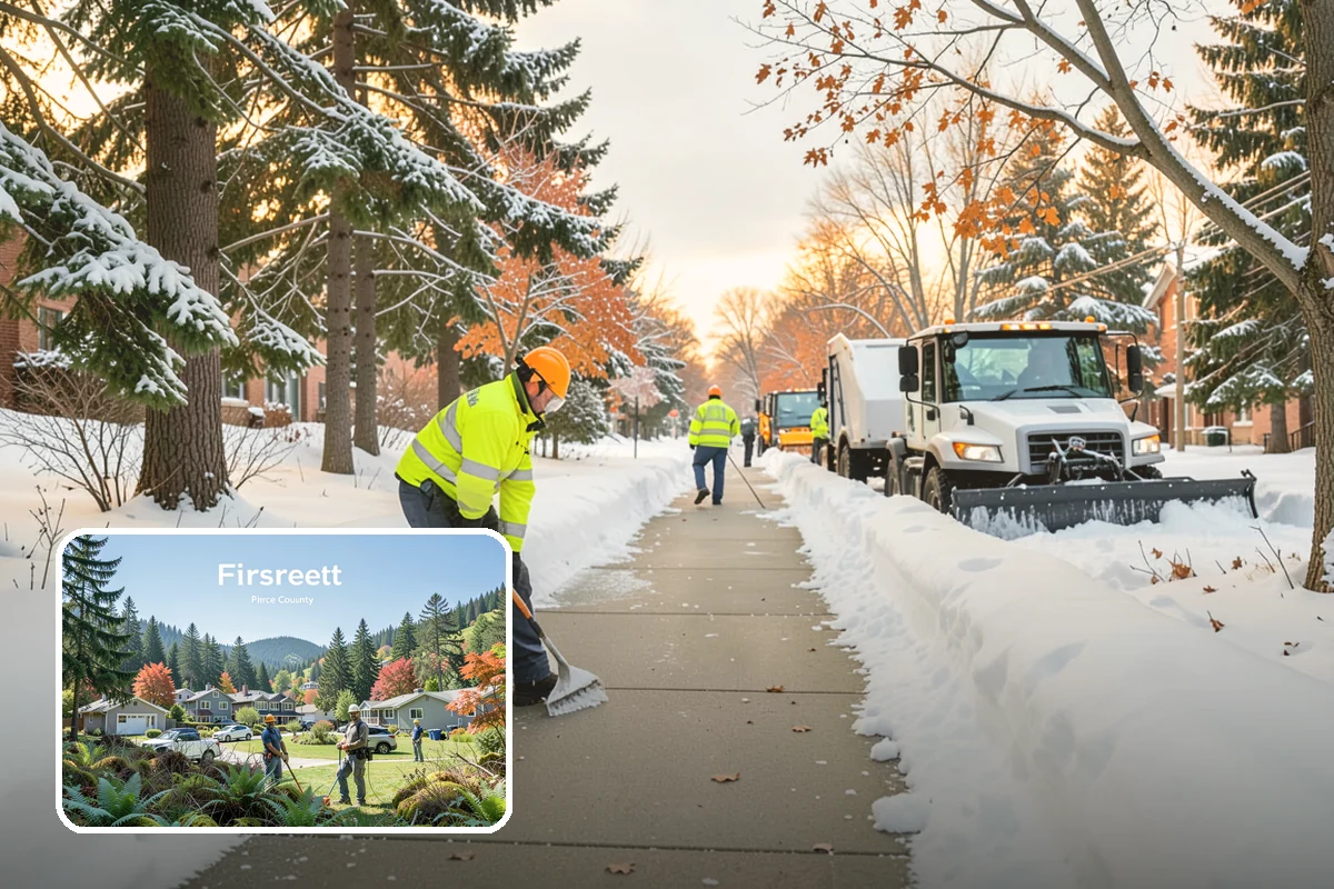 Restaurant Sidewalk Clearing in Fircrest, Pierce County, WA - Entry and waiting areas kept safe through dinner service