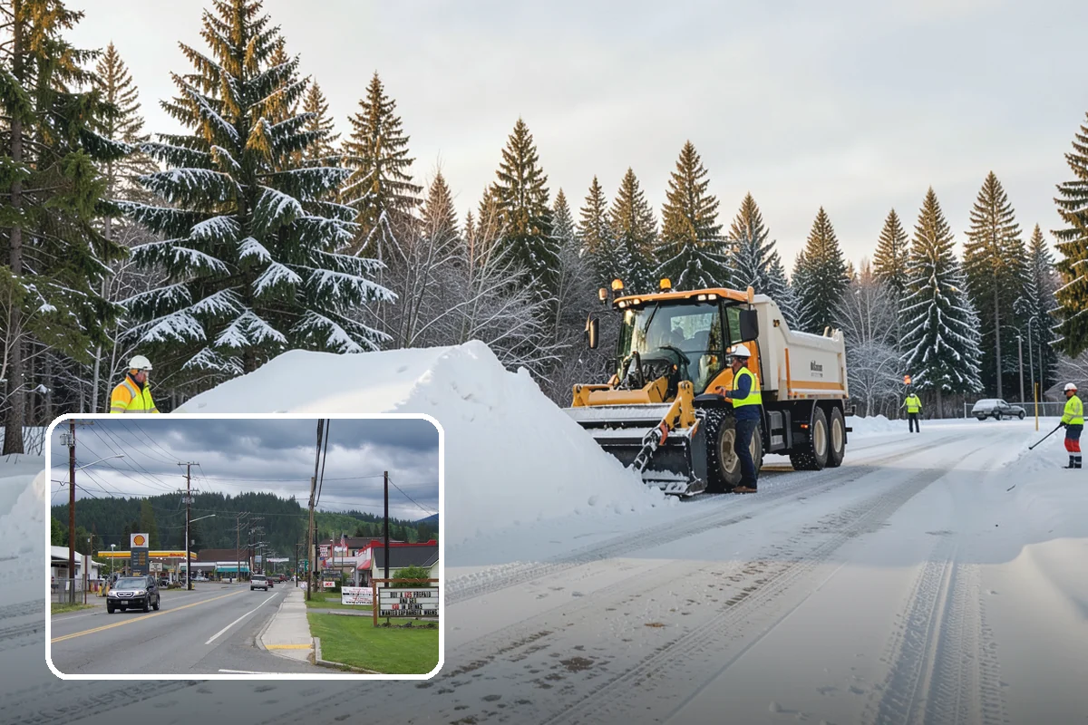 Restaurant Sidewalk Clearing in Granite Falls, Snohomish County, WA - Entry and waiting areas kept safe through dinner service